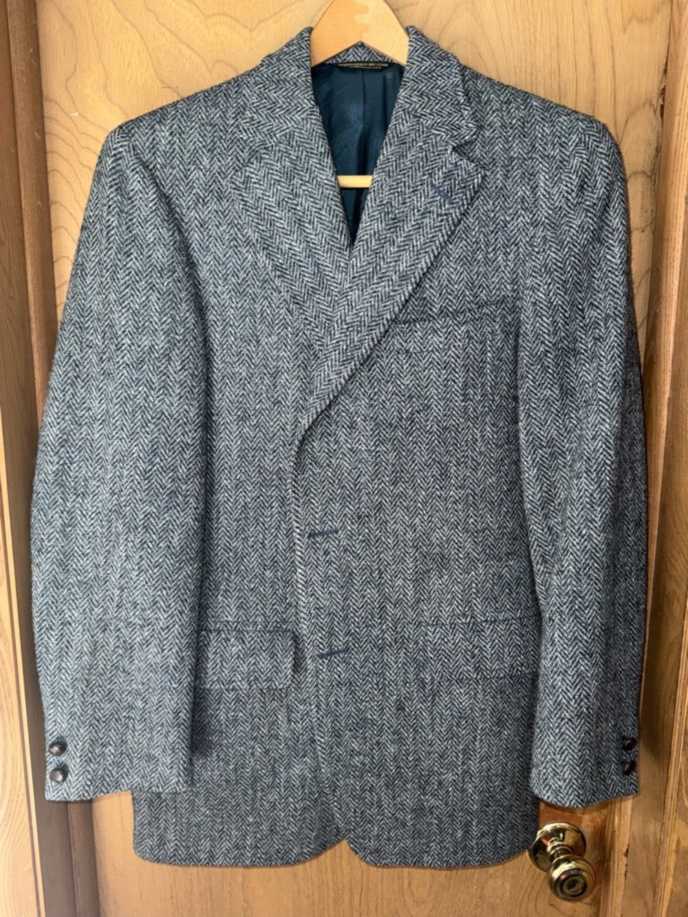 Harris Tweed Blue Herringbone Sport Coat